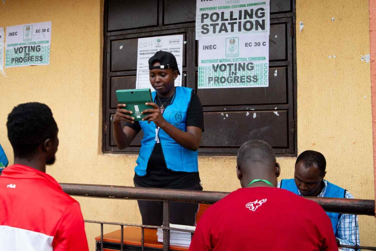 A relevant professional Nigerian policy or technology scene illustrating election technology Nigeria